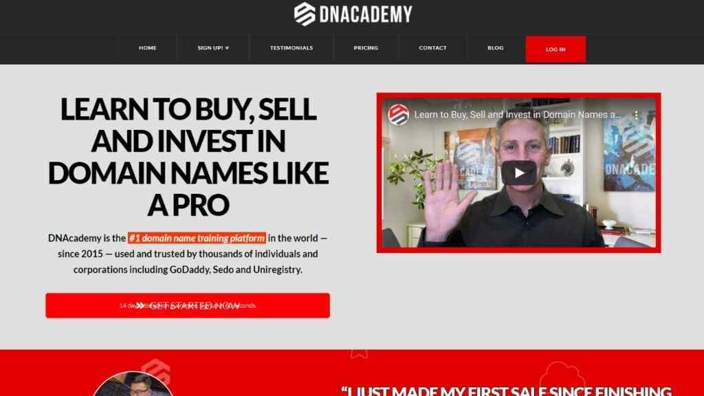 DNAcademy landing page