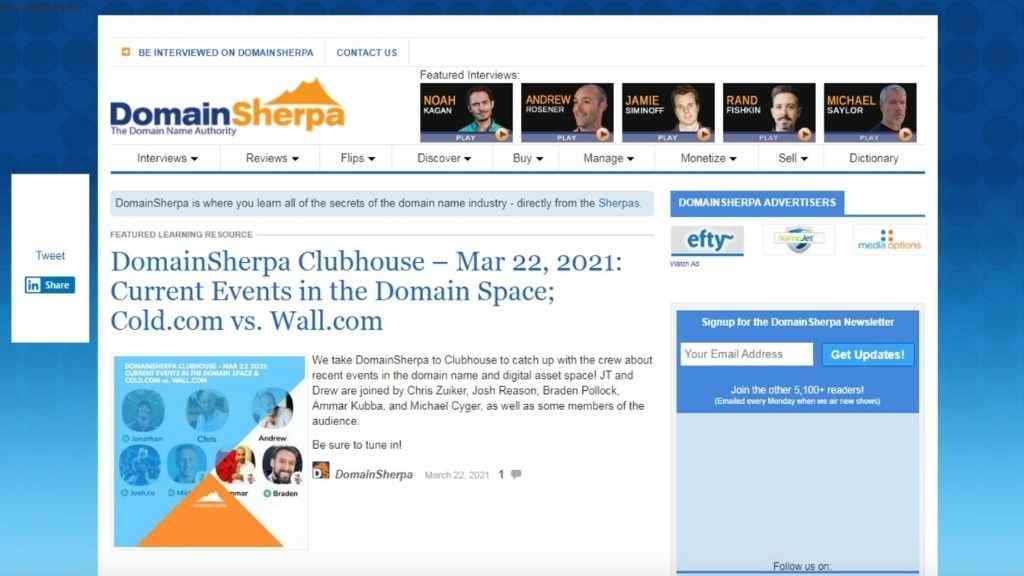 DomainSherpa the domain name authority