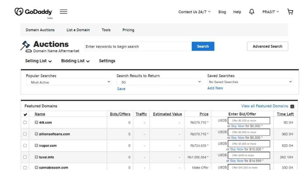 Godaddy expired domains
