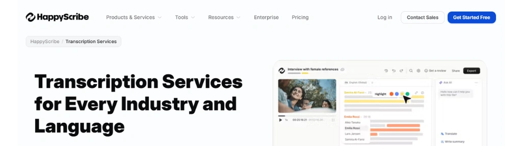 happyscribe-transcription-services-for-every-industry