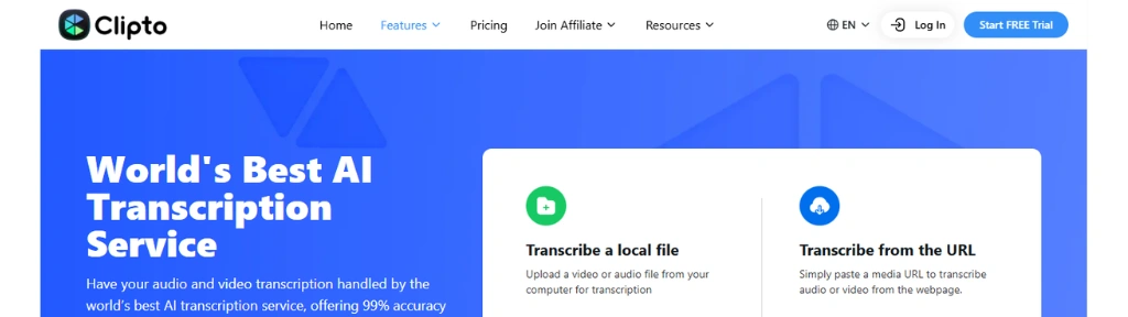 best-AI-transcription-service-for-content-creators-clipto