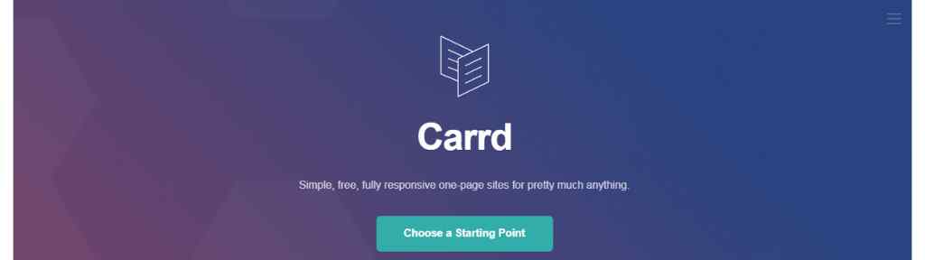 free one page website builder carrd