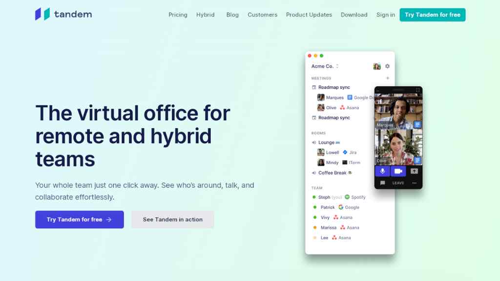 Best-virtual-office-software-tandem-chat