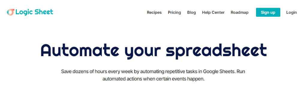Spreadsheet-automation-tool-Logicsheet-co