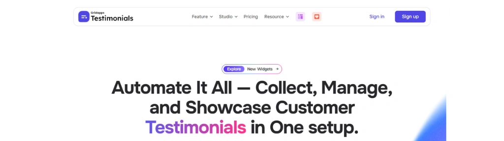 automated testimonial collection gridapps