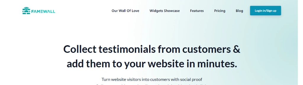 customer testimonial platform famewall